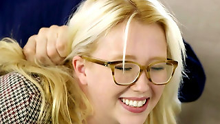First anal for naughty young blonde Samantha Rone